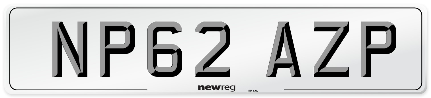 NP62 AZP Number Plate from New Reg